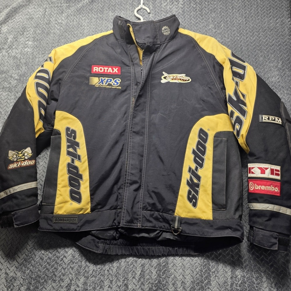 Vintage 2003 Ski-Doo Bombardier Team Racing X Armored Jacket Men's Medium Black